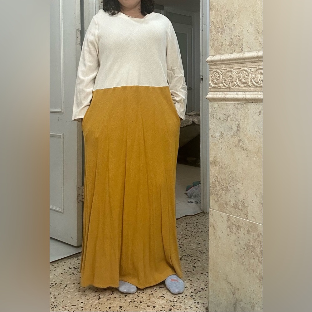 Elegant Cream and Tan Women's Skirt